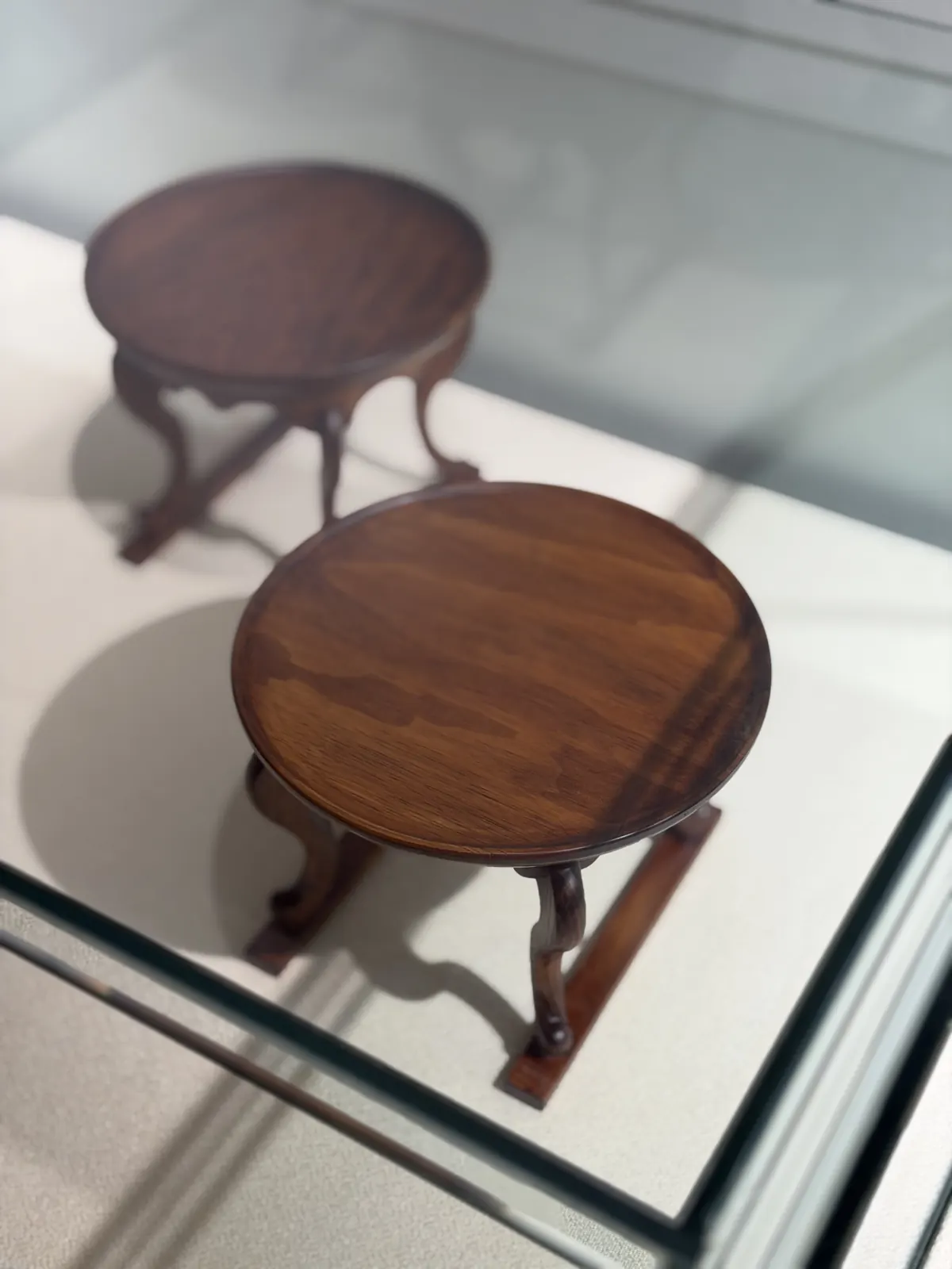 Two small round tables
